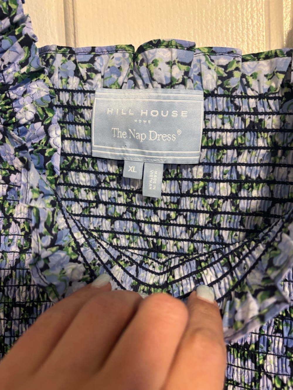 NEW Hill House Pansy Blue Smocked Midi Dress - Picture 4 of 5
